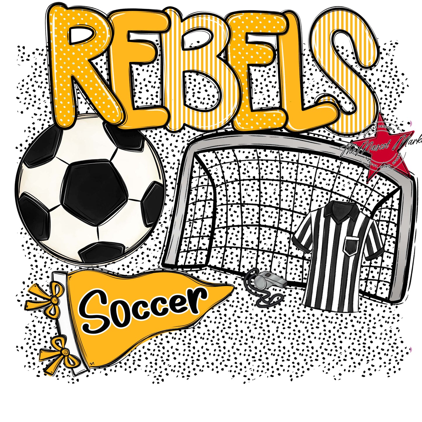 Rebels Soccer Spirit-Yellow