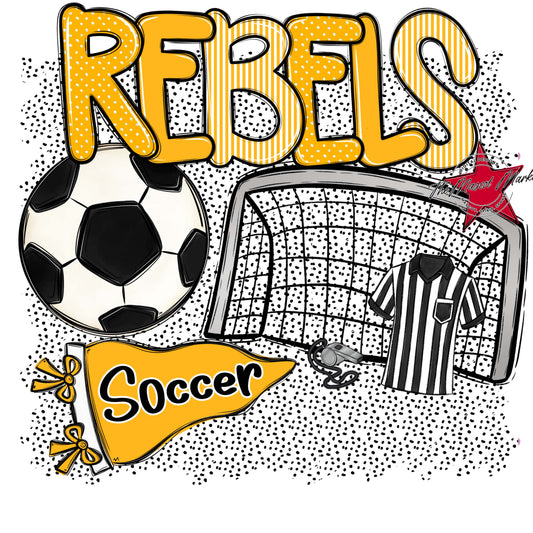 Rebels Soccer Spirit-Yellow