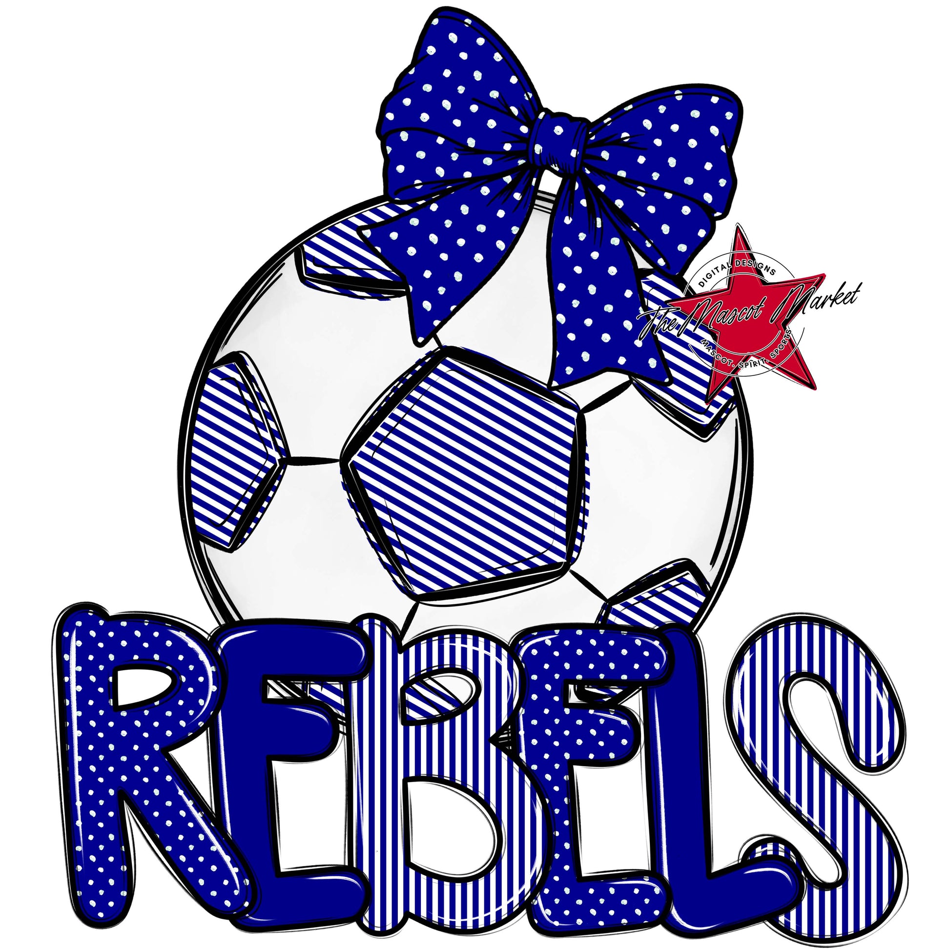 Rebels Soccer Spirit Design-Blue