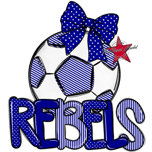 Rebels Soccer Spirit Design-Blue