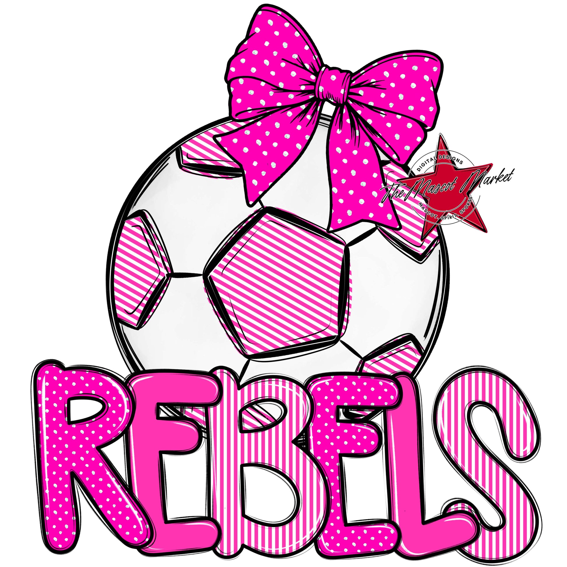 Rebels Soccer Spirit Design-Pink