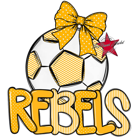 Rebels Soccer Spirit Design-Yellow