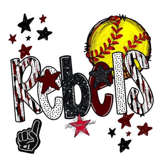 Rebels Softball Scrape-Maroon