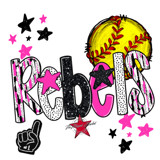 Rebels Softball Scrape-Pink