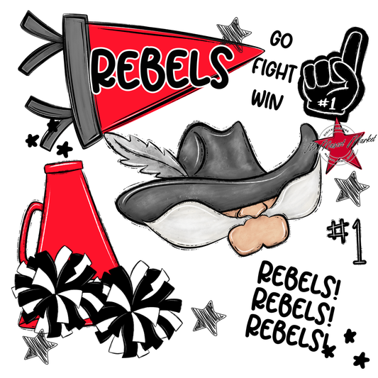 Rebels Spirit Design-Bright Red