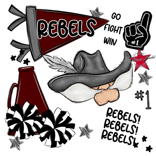 Rebels Spirit Design-Maroon