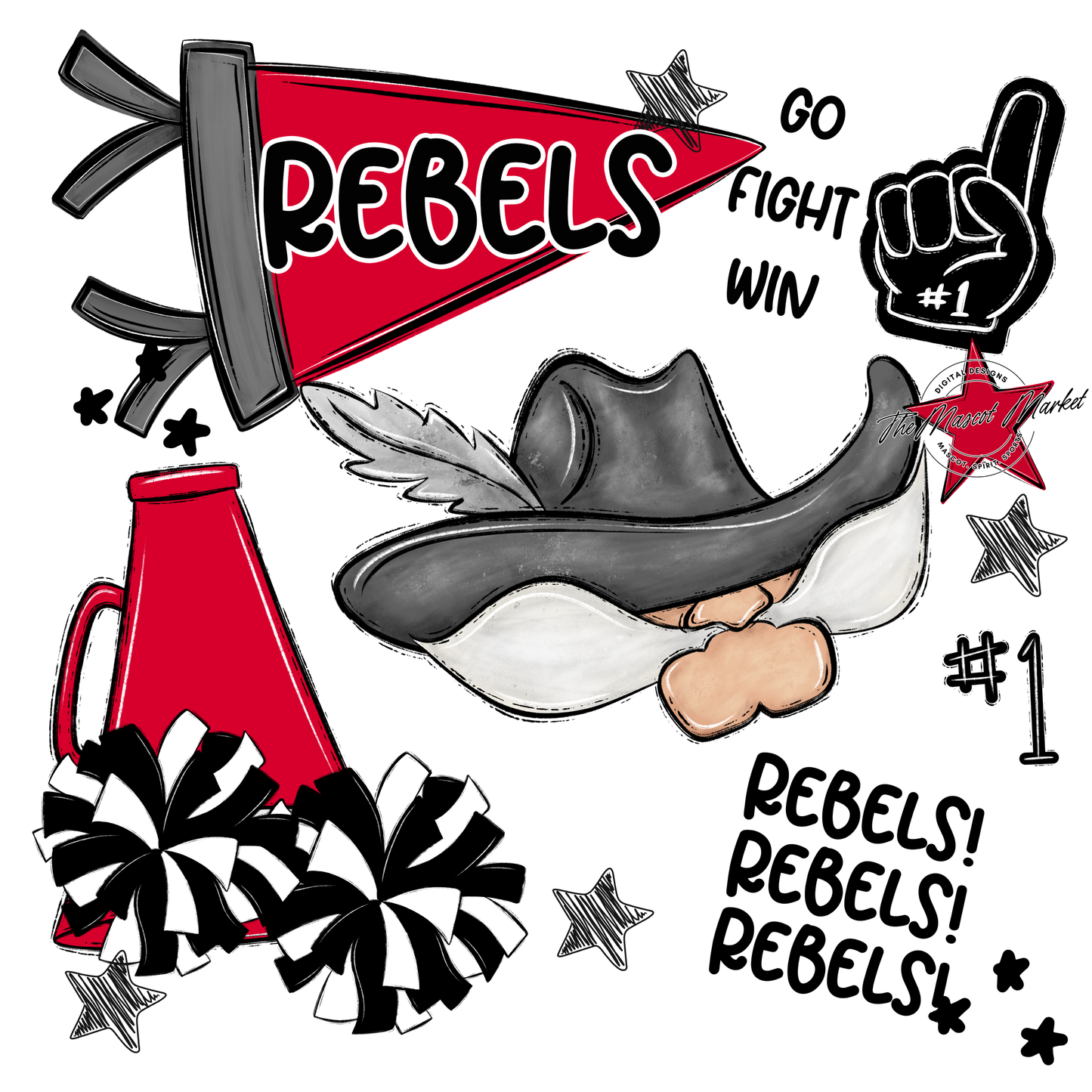 Rebels Spirit Design-Red