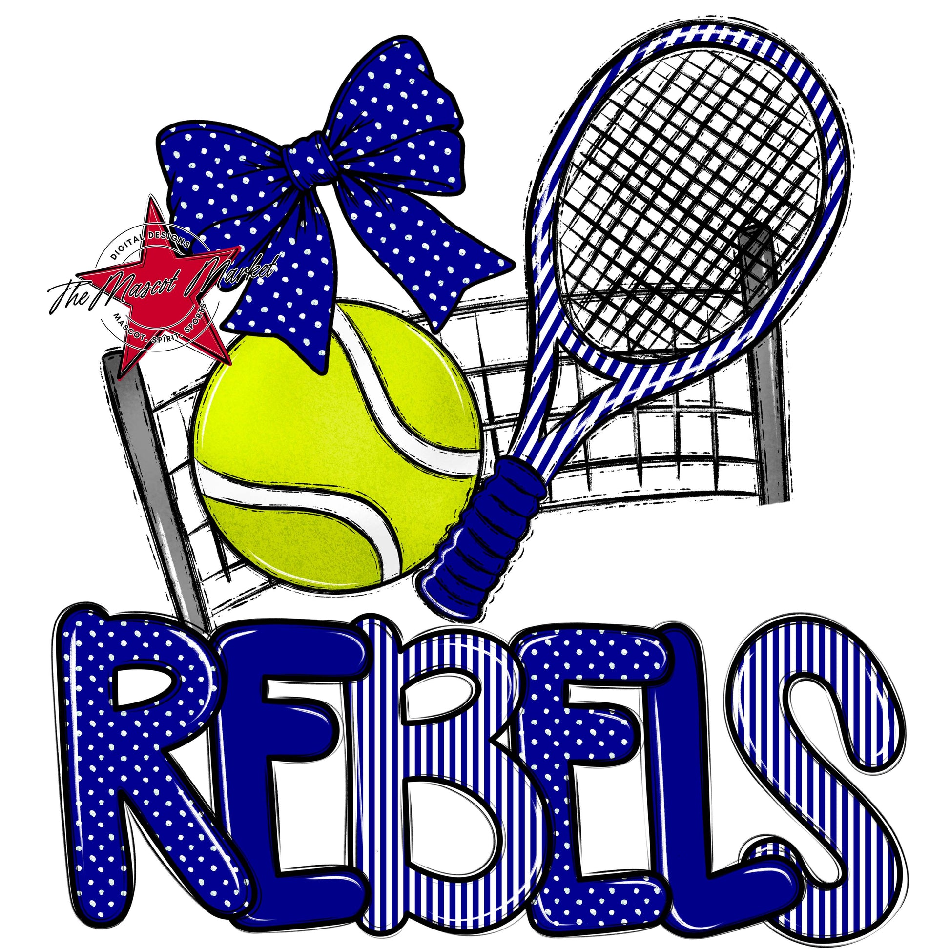 Rebels Tennis Spirit Design-Blue