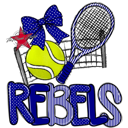 Rebels Tennis Spirit Design-Blue