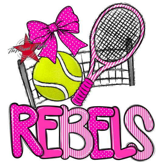 Rebels Tennis Spirit Design-Pink