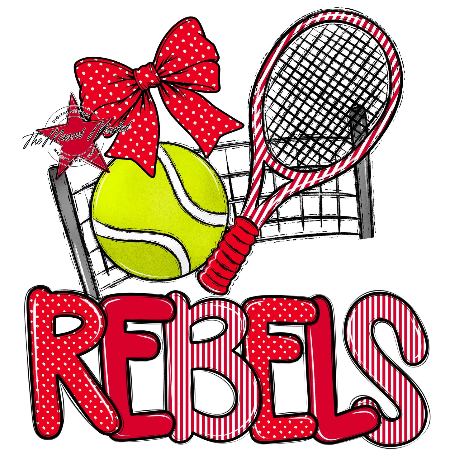 Rebels Tennis Spirit Design-Red
