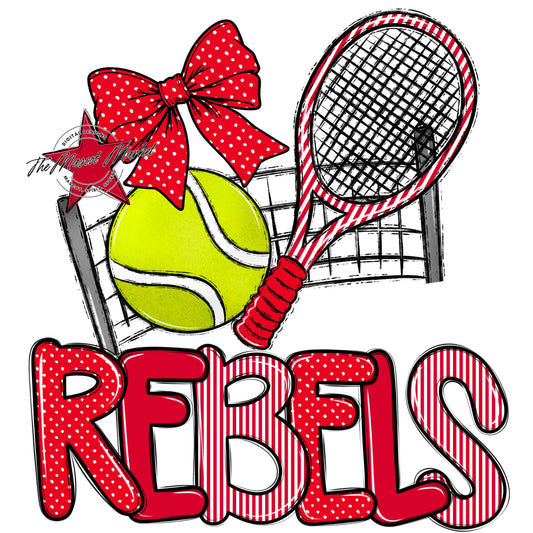 Rebels Tennis Spirit Design-Red