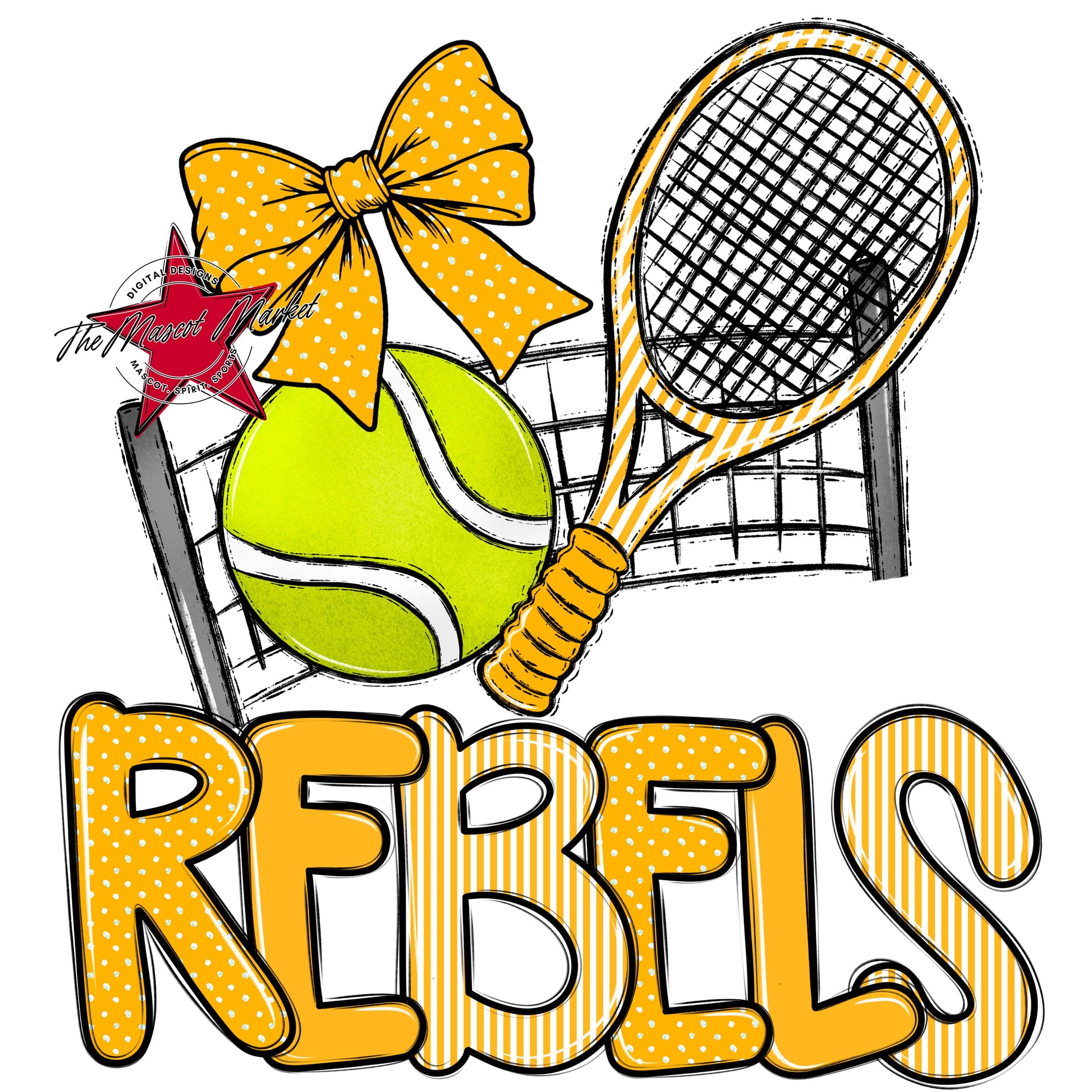 Rebels Tennis Spirit Design-Yellow