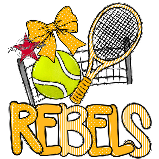 Rebels Tennis Spirit Design-Yellow