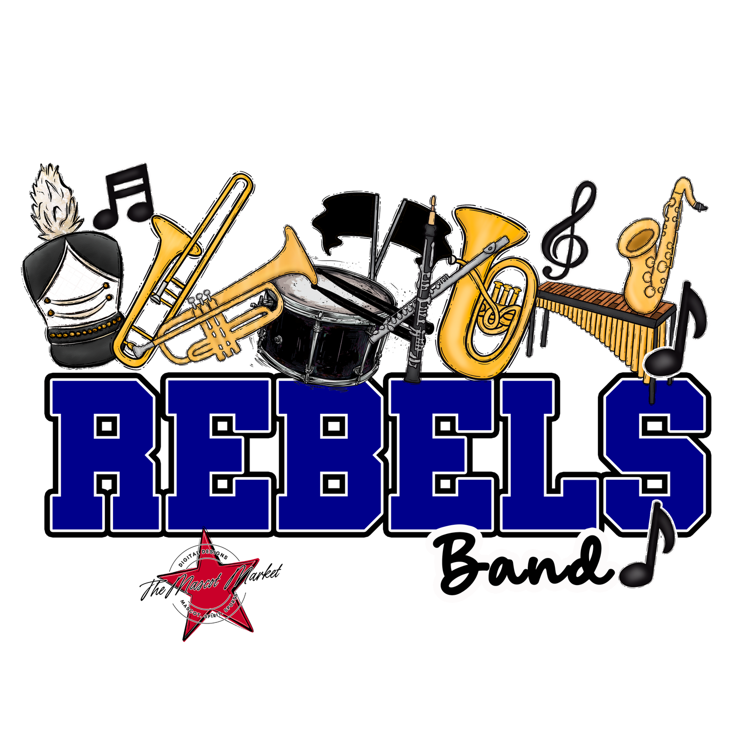 Rebels Varsity Band-Blue