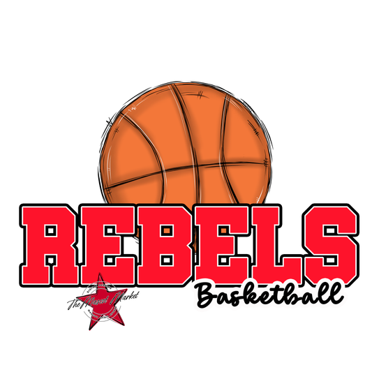 Rebels Varsity Basketball-Bright Red
