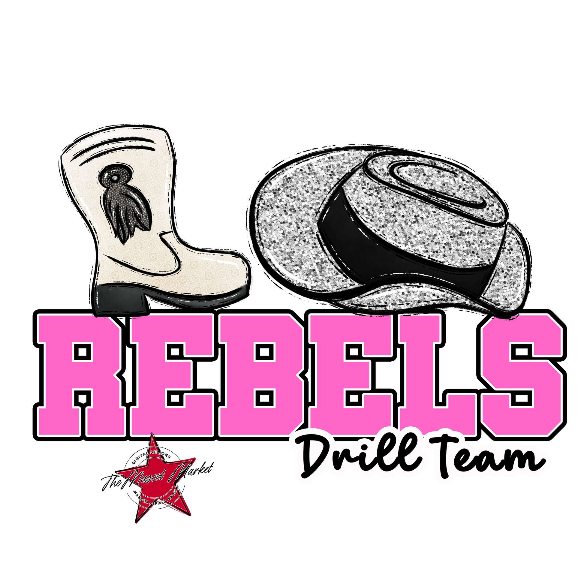 Rebels Varsity Drillteam-Baby Pink