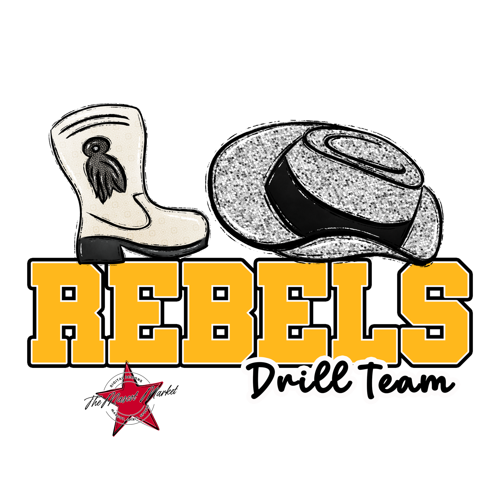 Rebels Varsity Drillteam-Yellow