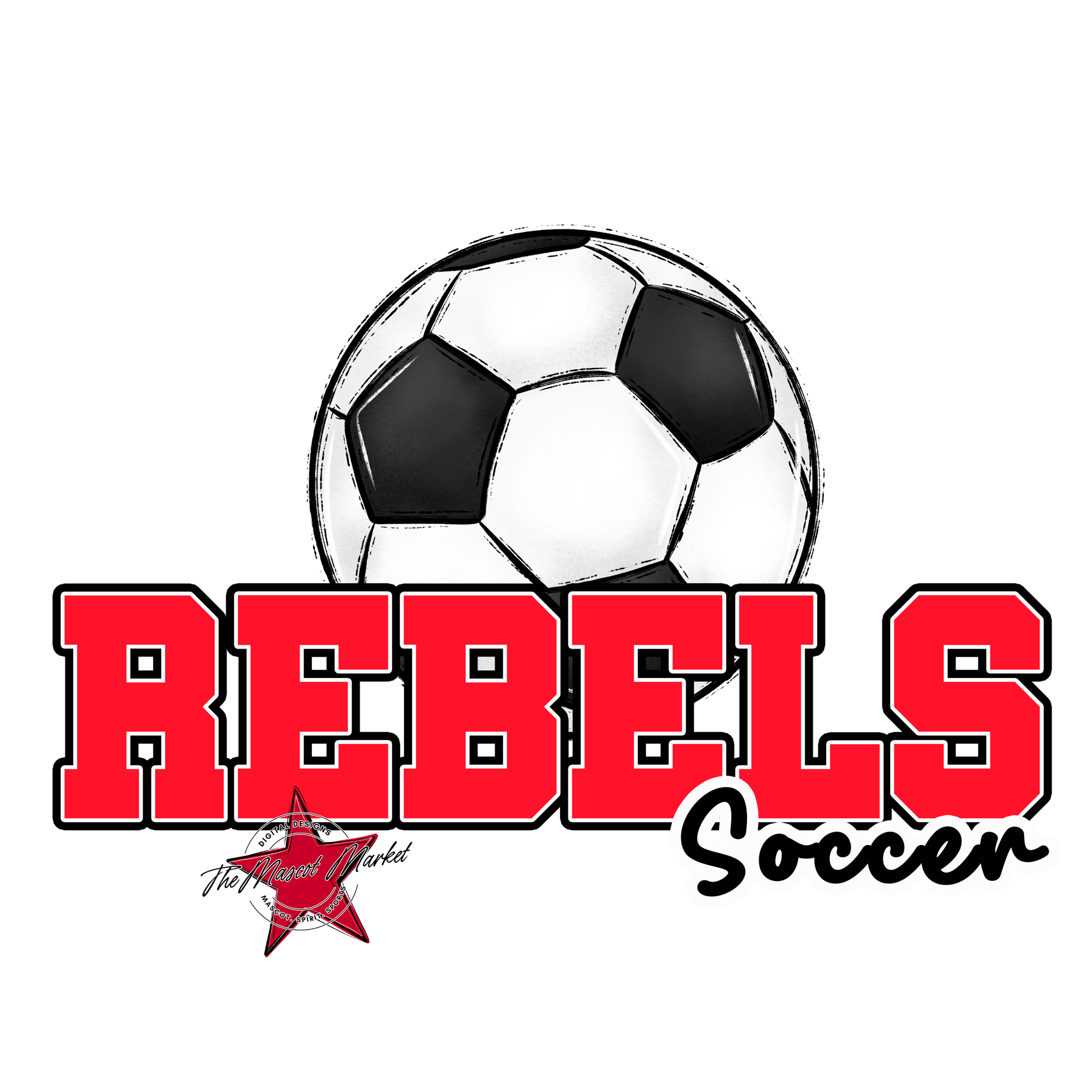 Rebels Varsity Soccer-Bright Red