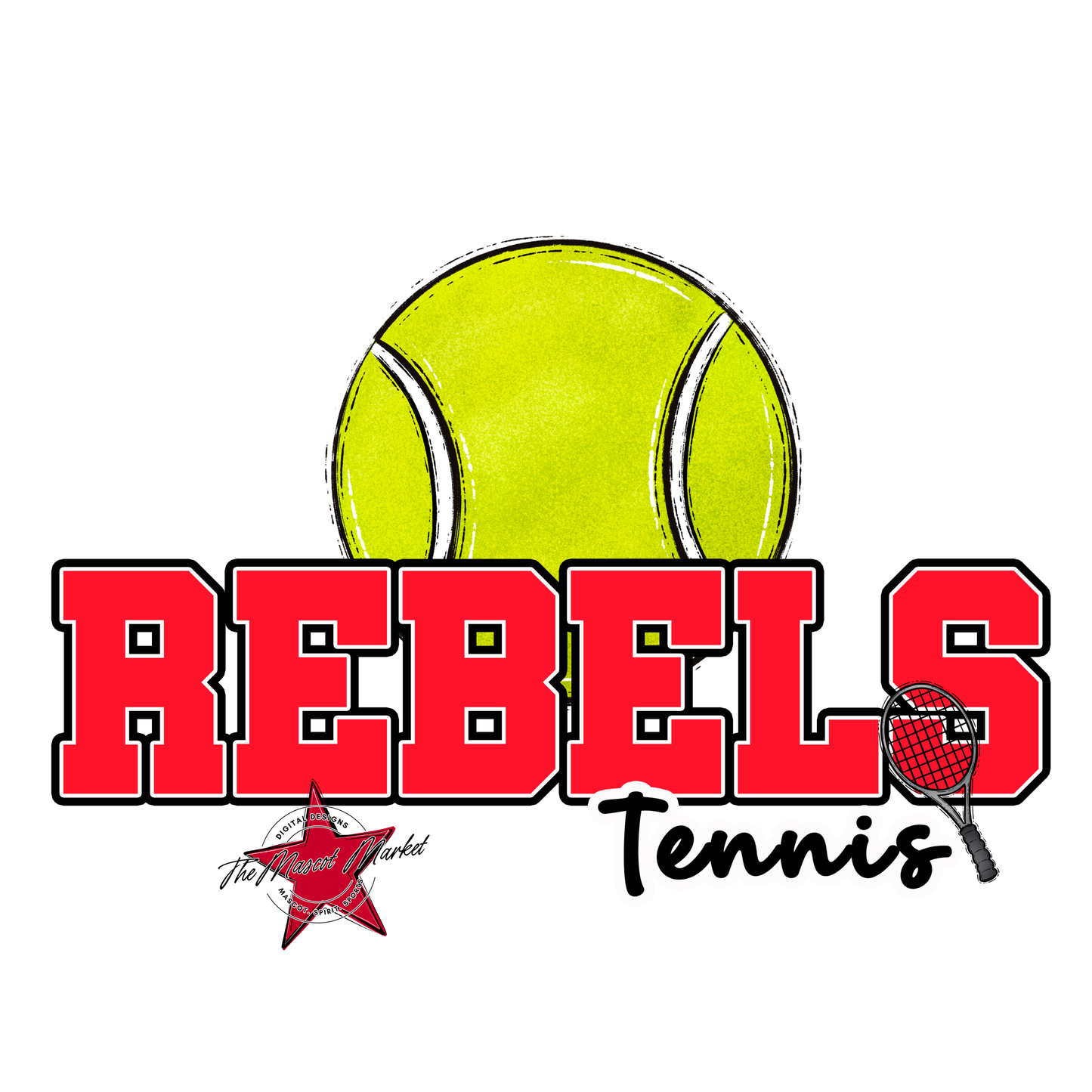 Rebels Varsity Tennis-Bright Red