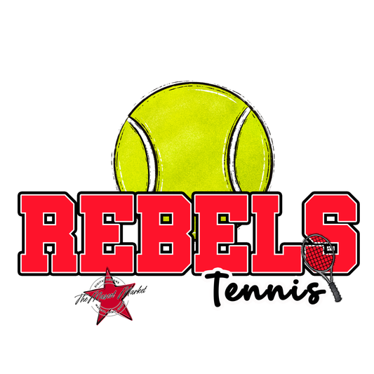 Rebels Varsity Tennis-Bright Red