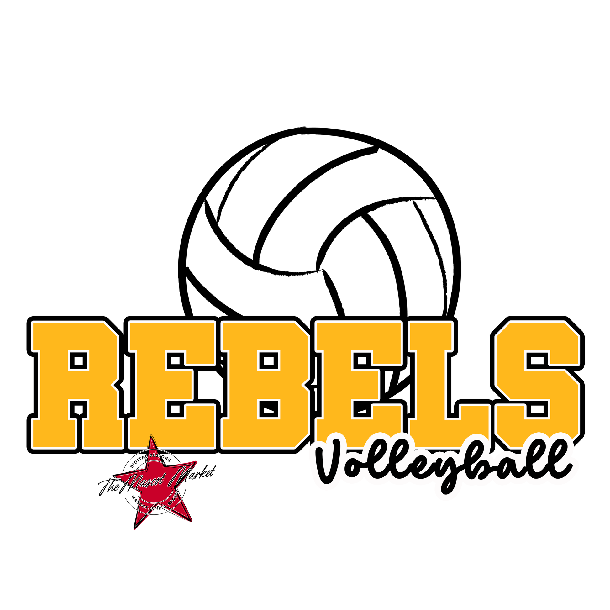 Rebels Varsity Volleyball-Yellow