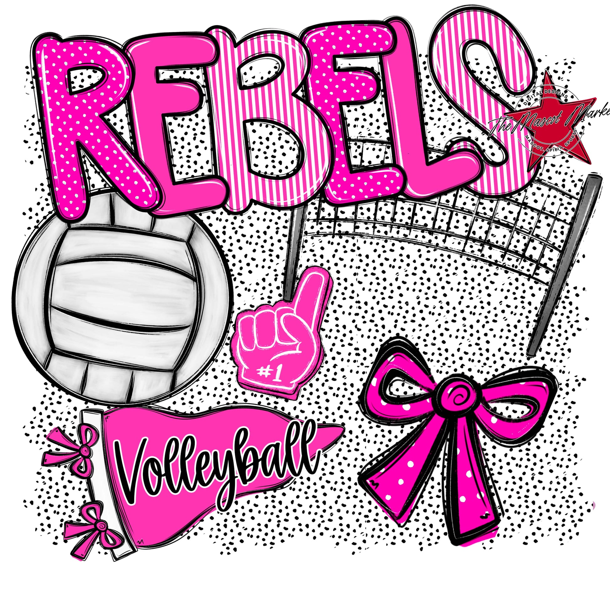 Rebels Volleyball Spirit-Pink