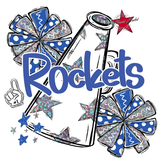 Rockets Alpha Megaphone Design-Off Blue