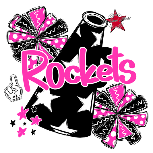 Rockets Alpha Megaphone Design-Pink