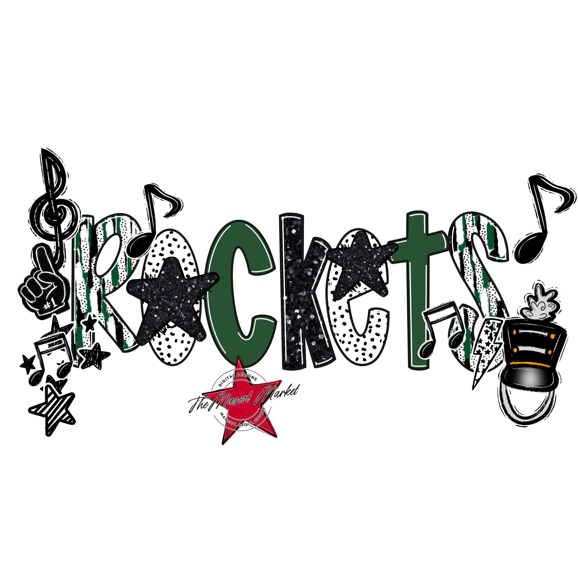Rockets Band Scrape-Green