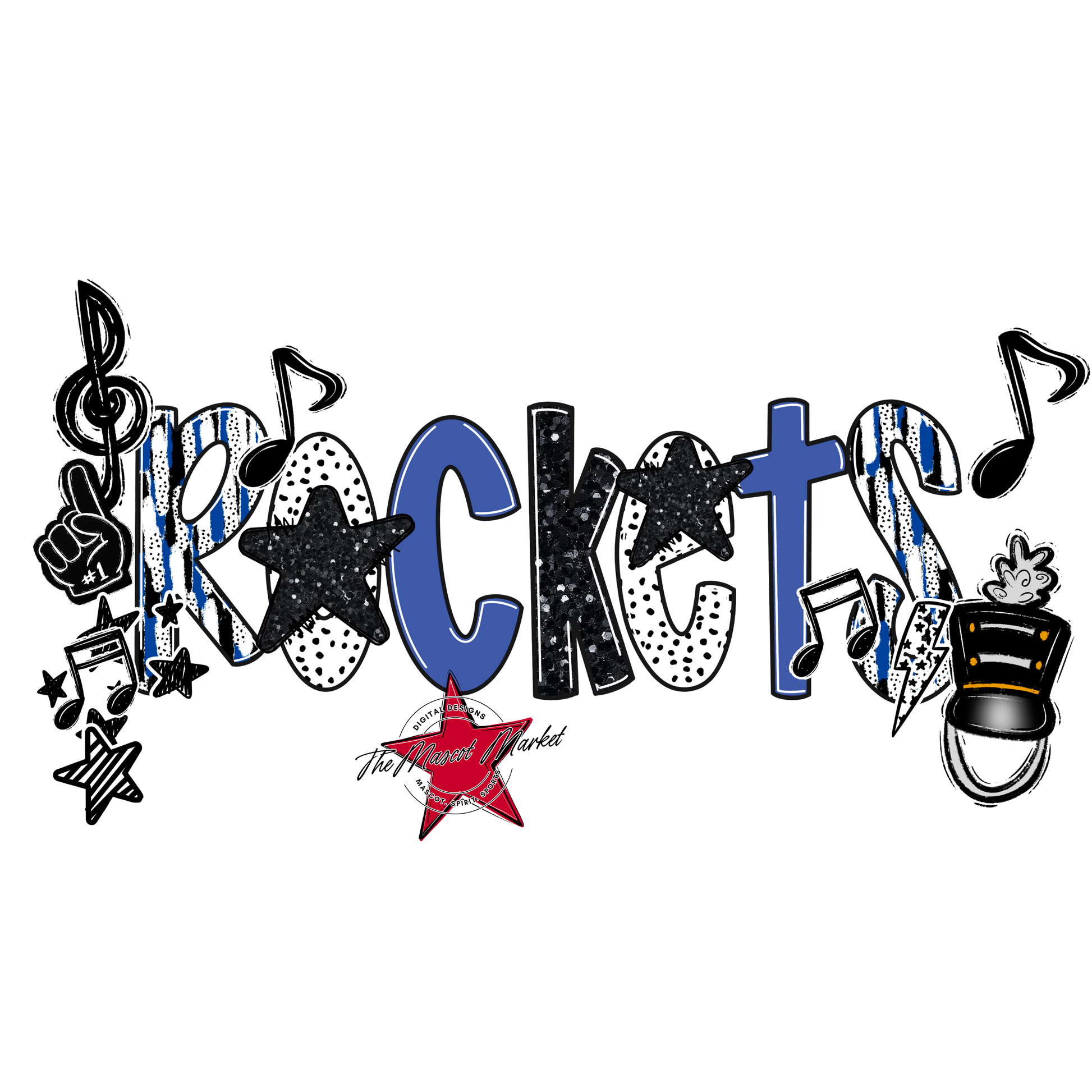Rockets Band Scrape-Off Blue
