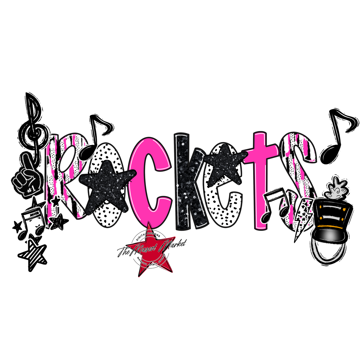 Rockets Band Scrape-Pink