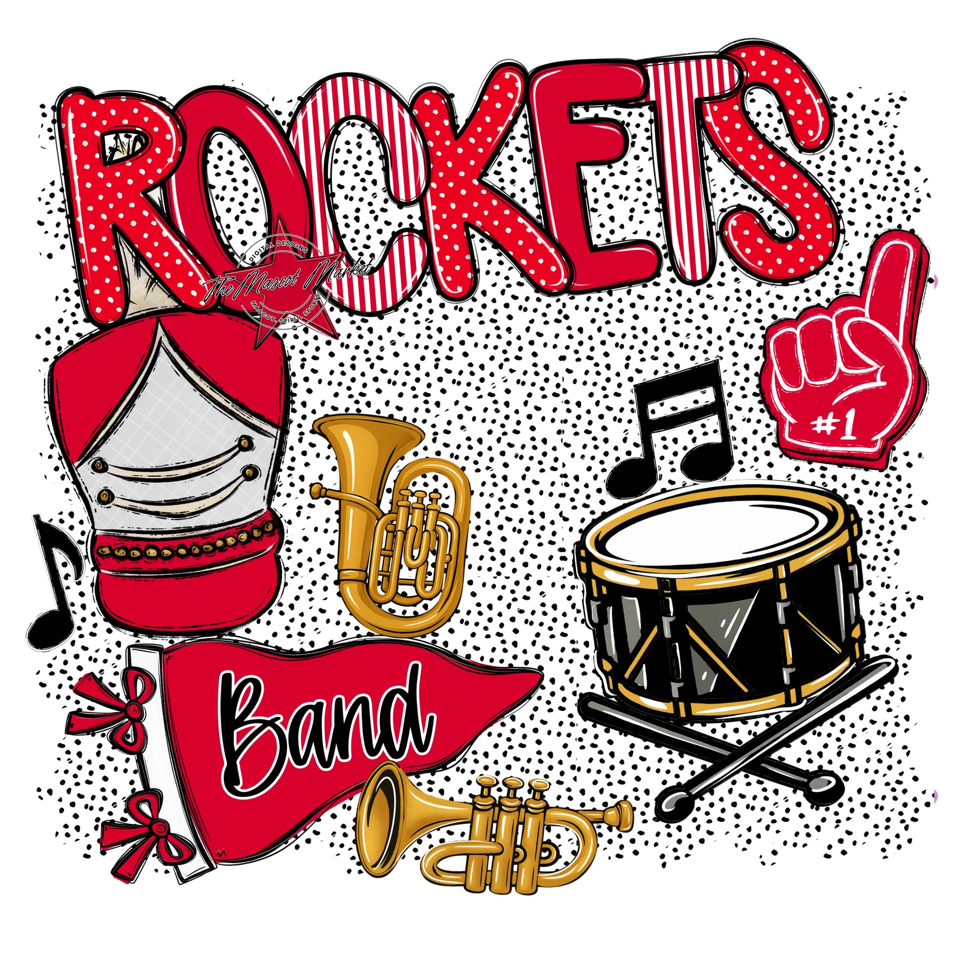 Rockets Band Spirit-Red