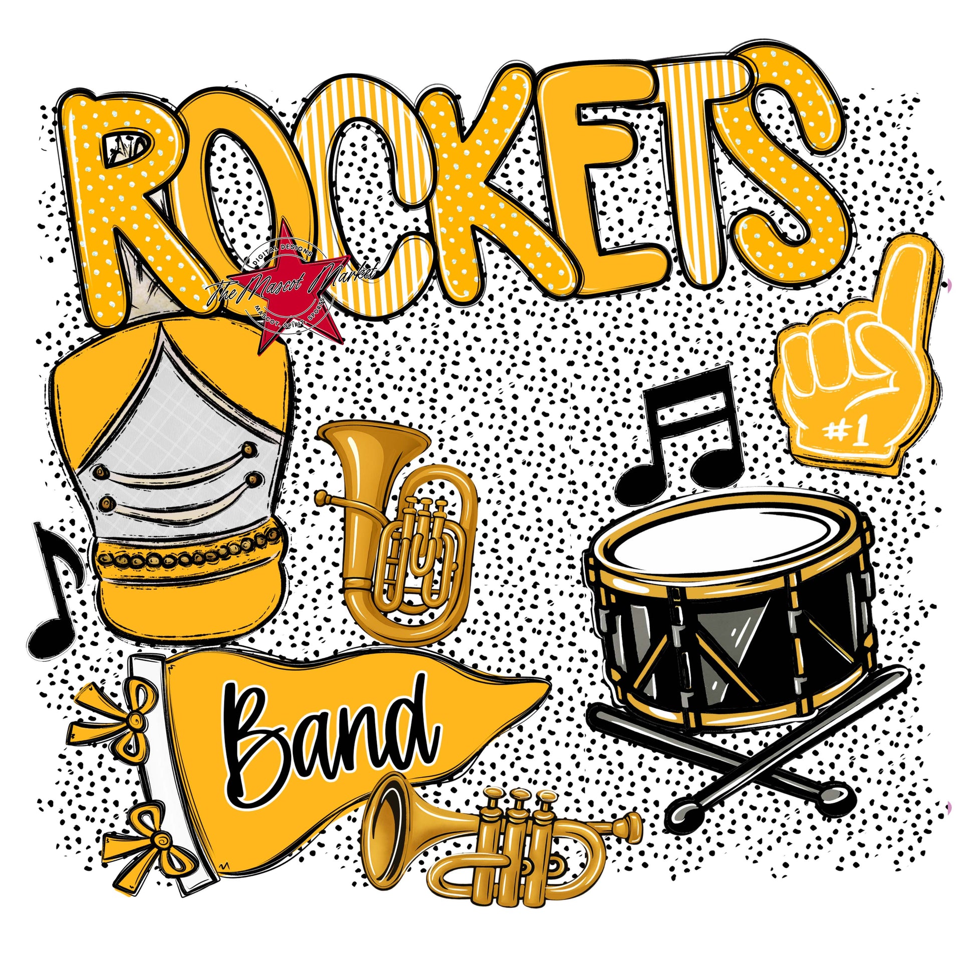 Rockets Band Spirit-Yellow