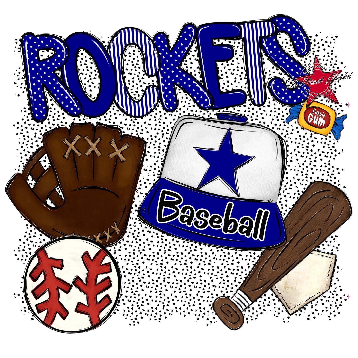 Rockets Baseball Spirit-Blue