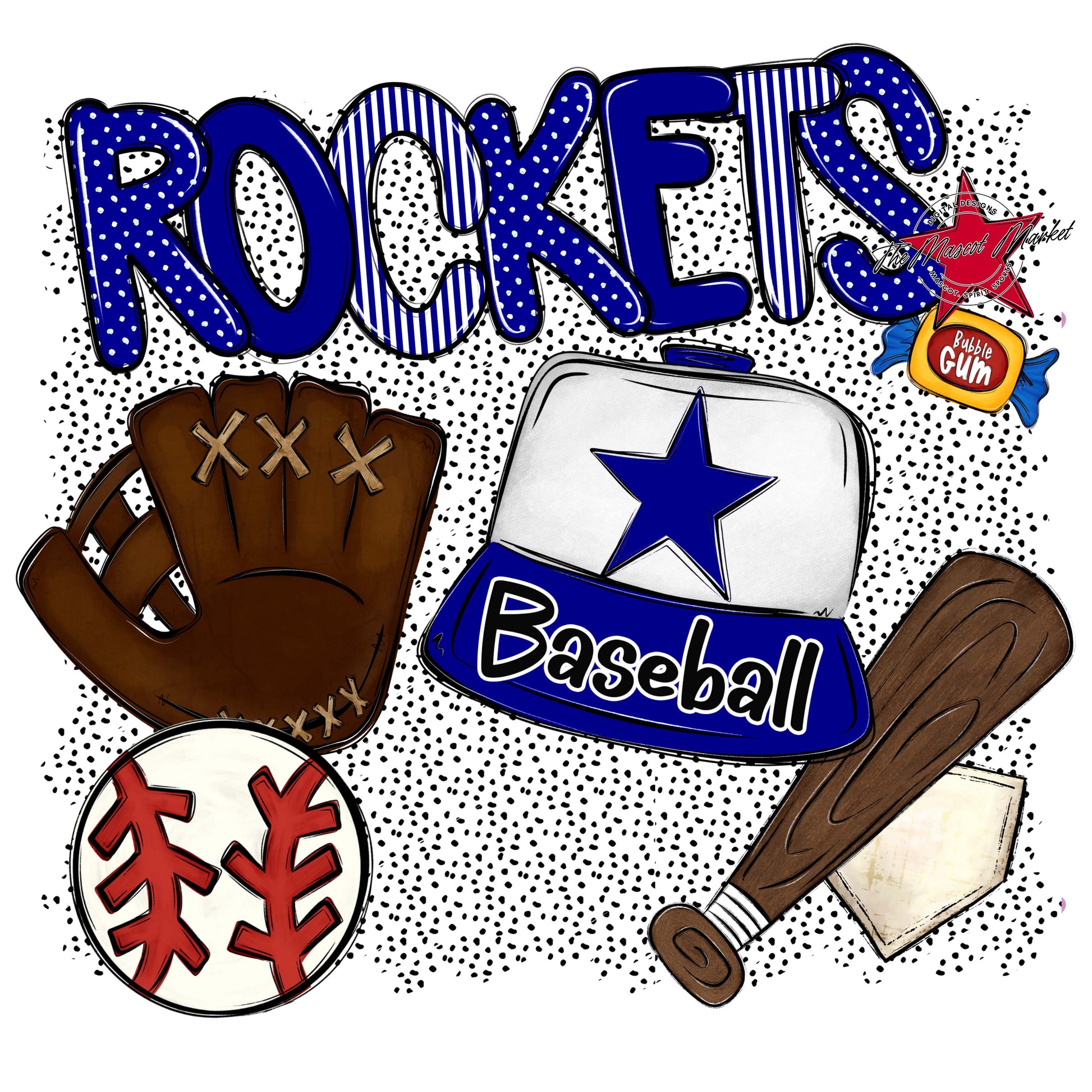 Rockets Baseball Spirit-Blue