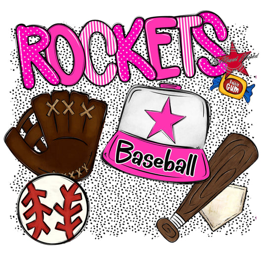 Rockets Baseball Spirit-Pink
