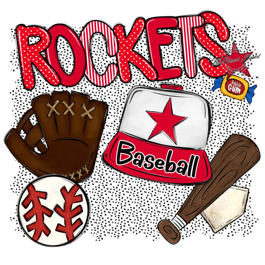 Rockets Baseball Spirit-Red