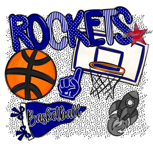 Rockets Basketball Spirit-Blue