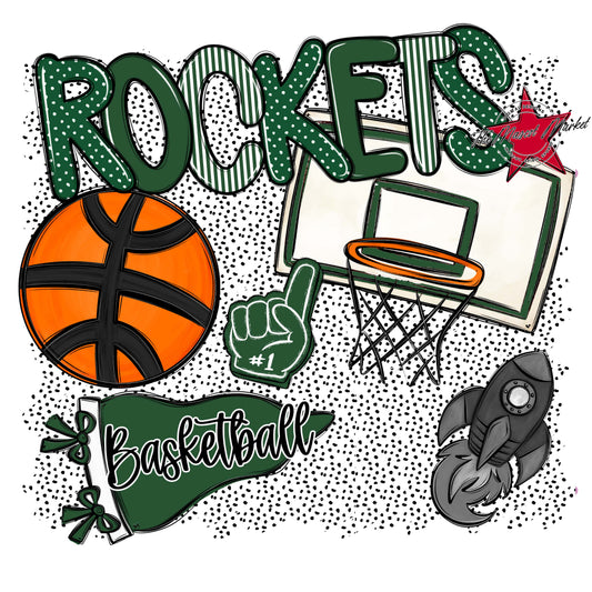 Rockets Basketball Spirit-Green