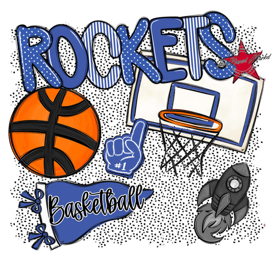 Rockets Basketball Spirit-Off Blue