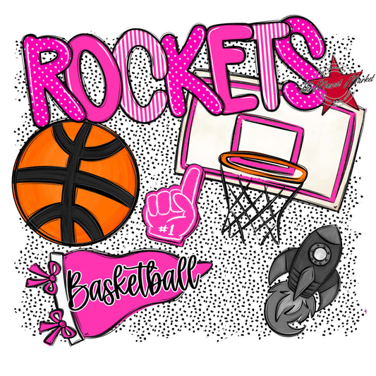 Rockets Basketball Spirit-Pink