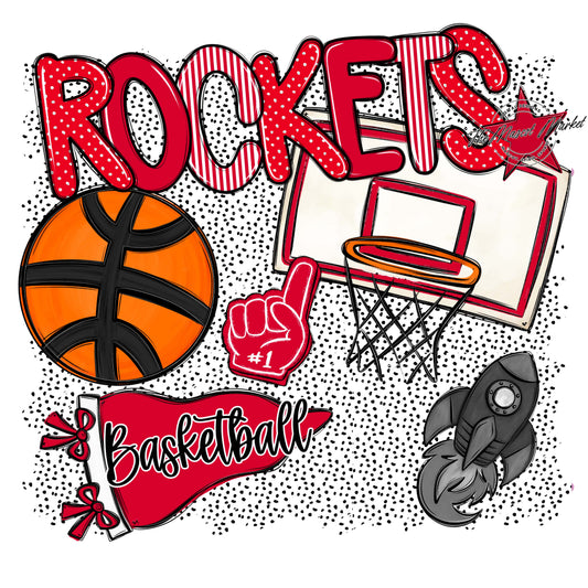 Rockets Basketball Spirit-Red