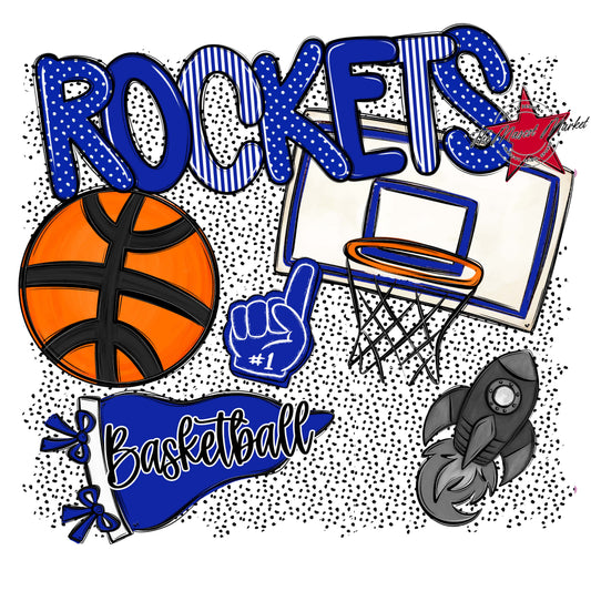 Rockets Basketball Spirit-Royal Blue