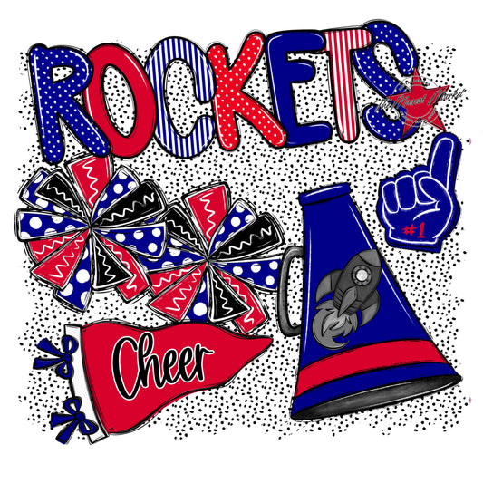 Rockets Cheer Spirit-Blue & Red