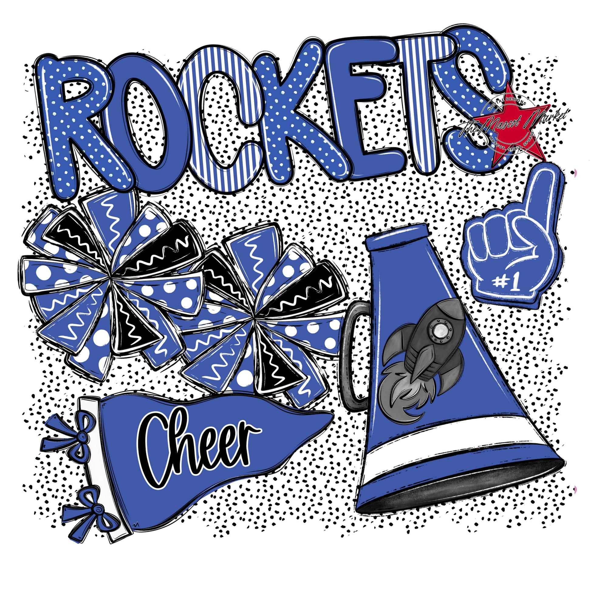 Rockets Cheer Spirit-Off Blue