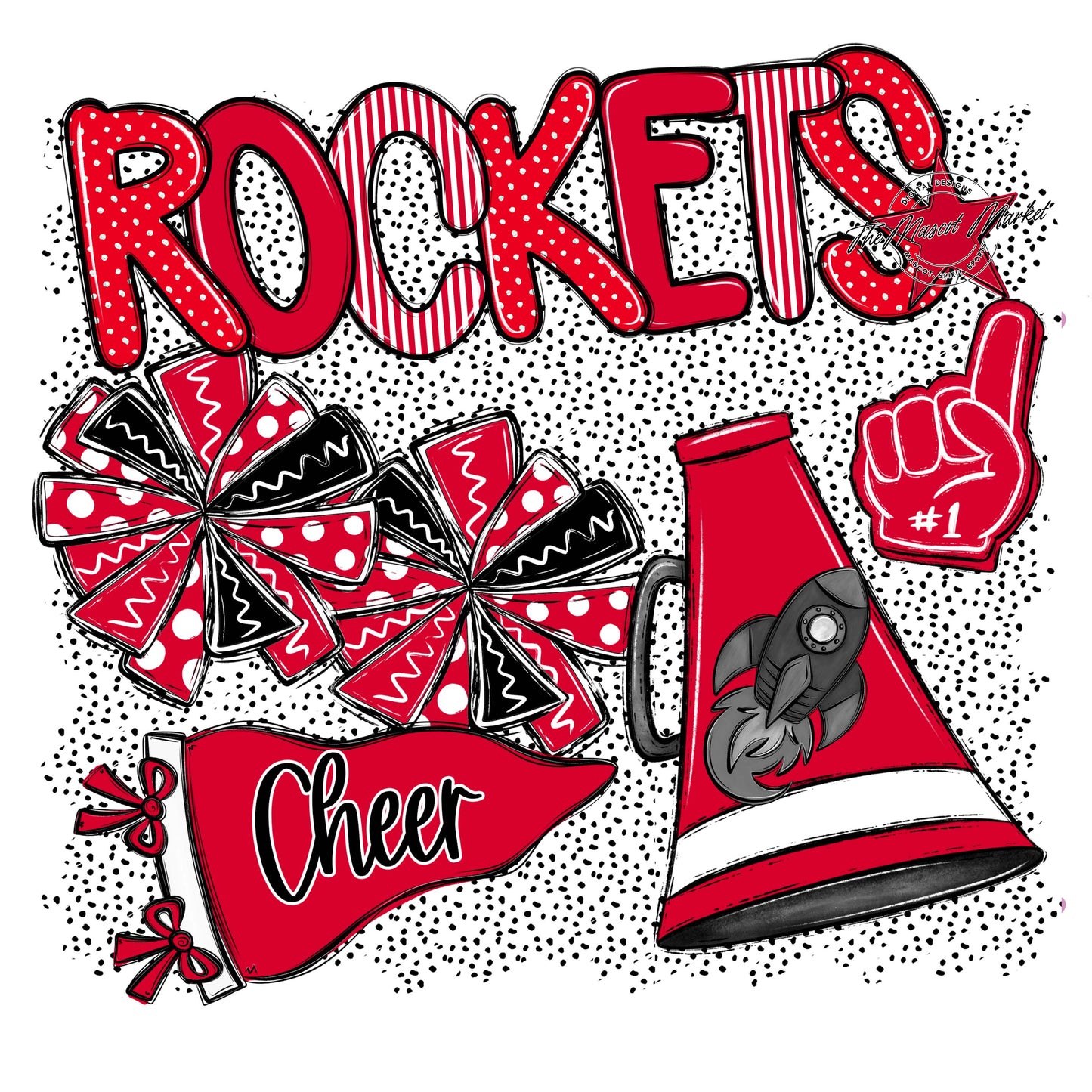 Rockets Cheer Spirit-Red