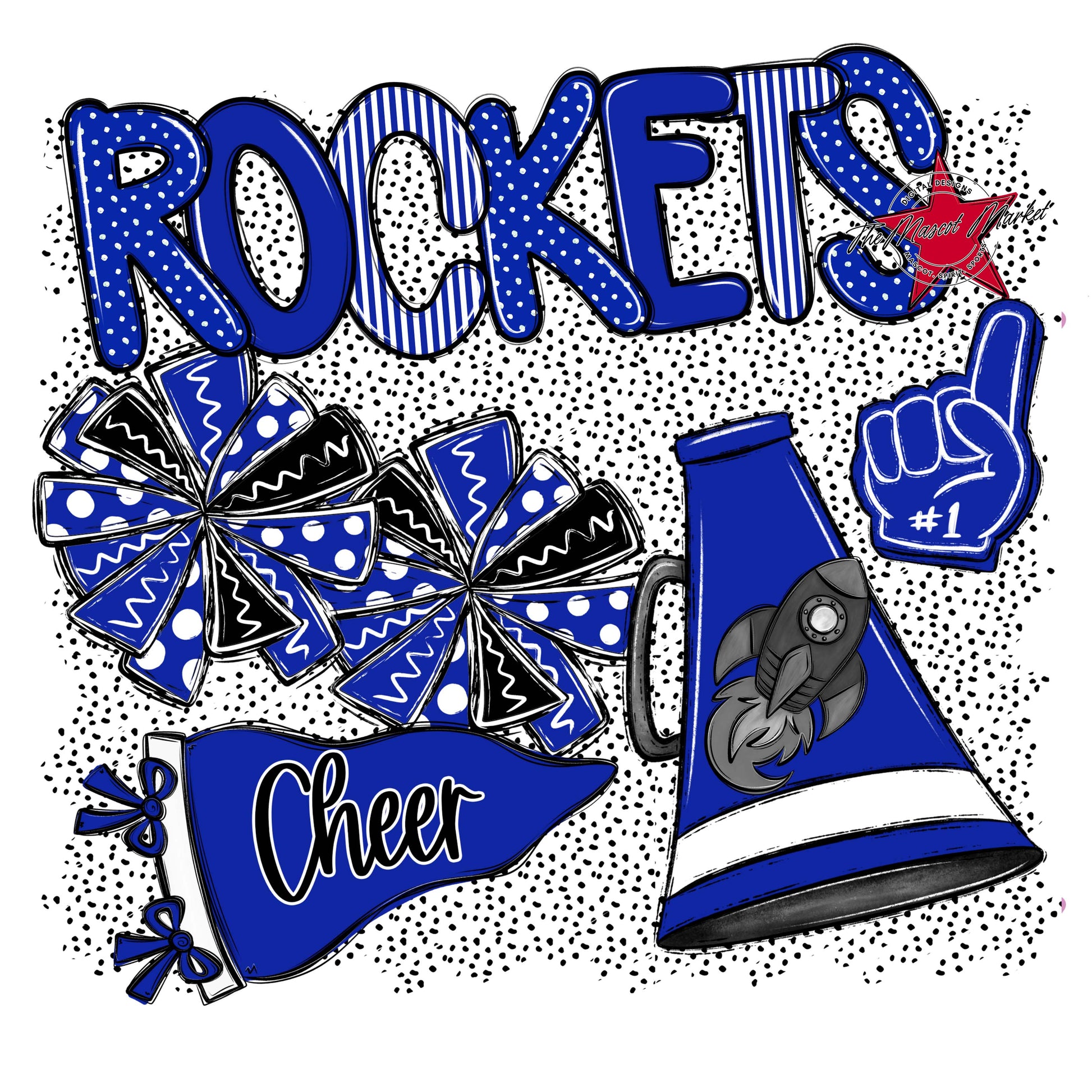 Rockets Cheer Spirit-Royal Blue