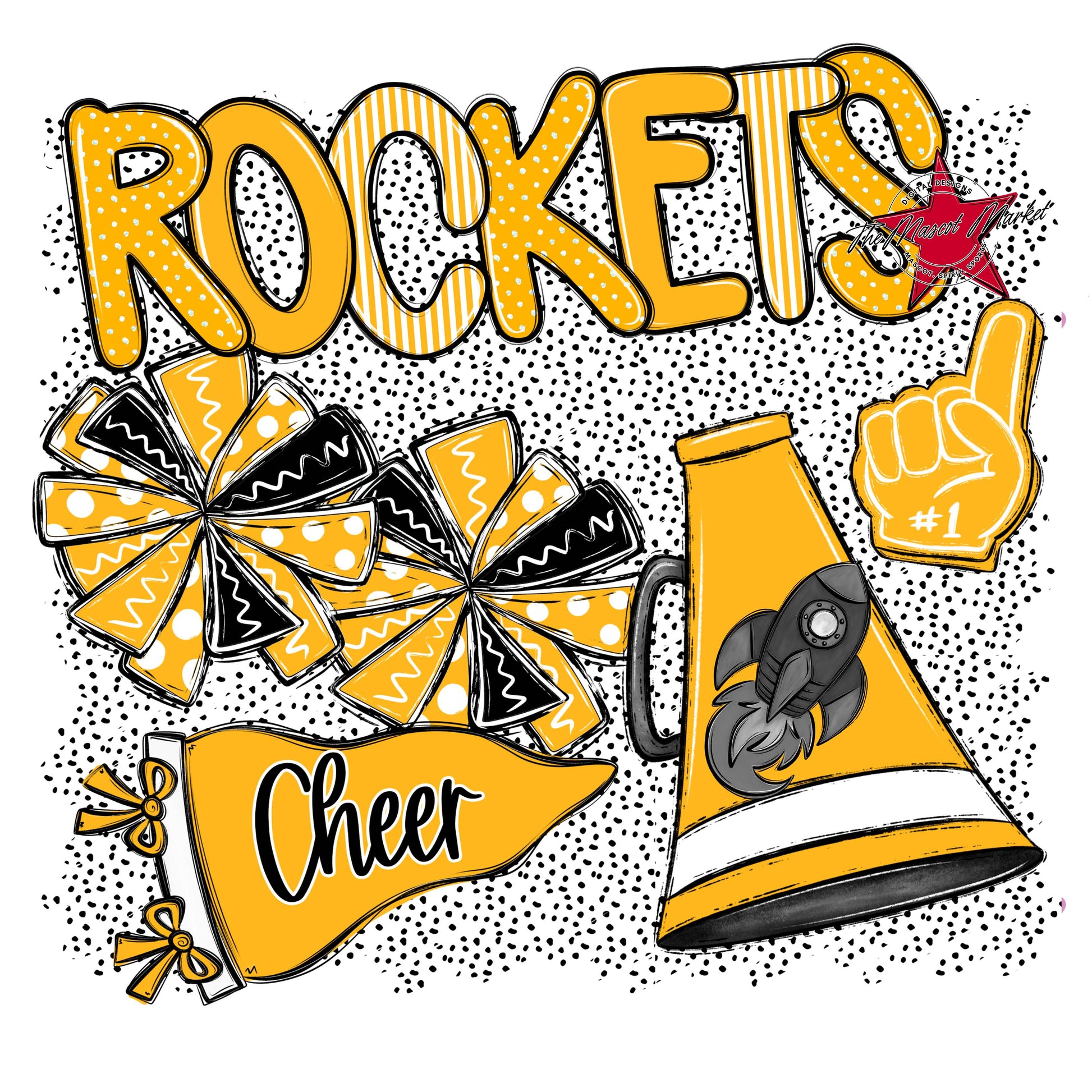 Rockets Cheer Spirit-Yellow