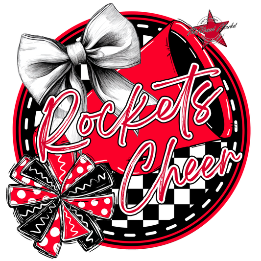 Rockets Circle Cheer Design-Red